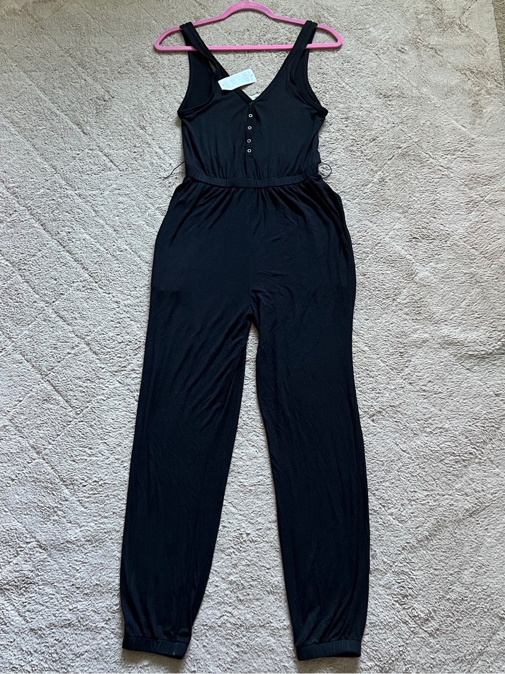 NWT Abercrombie & Fitch Jumpsuit Preppy Cottage Minimalist Boho Stretch Sz S